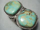 Biggest Best Vintage Native American Navajo Royston Turquoise Sterling Silver Bracelet Old-Nativo Arts