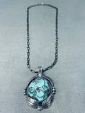 Native American Important Frnacisco Gomez Triple Horse Turquoise Sterling Silver Necklace-Nativo Arts