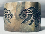 Important Vintage Native American Hopi Sterling Silver Wide Bracelet-Nativo Arts