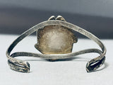 Rare Old Morenci Turquoise Vintage Native American Navajo Sterling Silver Bracelet Old-Nativo Arts
