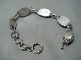 Exquisite Navajo Carico Lake Turquoise Sterling Silver Bracelet Native American-Nativo Arts