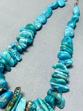 Incredible Vintage Native American Navajo Kingman & Royston Turquoise Sterling Silver Necklace-Nativo Arts