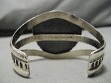 Incredible Vintage Navajo Heart Shell Sterling Silver Native American Bracelet-Nativo Arts