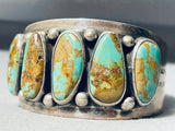 Whopping Vintage Native American Navajo Royston Turquoise Important Sterling Silver Bracelet-Nativo Arts