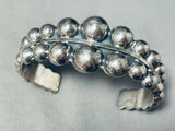 The Most Unique Vintage Navajo Handmade Bulbous Sterling Silver Bracelet Cuff-Nativo Arts