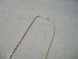 Intricate! Vintage Zuni Native American Turquoise Sterling Silver Wagon Necklace-Nativo Arts