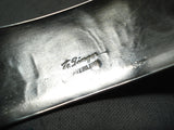 Authentic Vintage Native American Navajo Thomas Singer Sterling Silver Bracelet-Nativo Arts