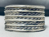 One Of A Kind Vintage Native American Navajo Sterling Silver Bracelet-Nativo Arts