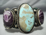 Thicker Heavy Vintage Native American Navajo Royston Turquoise Sterling Silver Bracelet-Nativo Arts