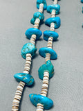 Native American 175 Grams Vintage Authentic Santo Domingo Turquoise Heishi Necklace Old-Nativo Arts