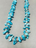 Native American Traditional Vintage Santo Domingo Old Kingman Turquoise Heishi Necklace-Nativo Arts
