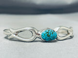 Phenomenal Native American Navajo Spiderweb Turquoise Sterling Silver Bracelet-Nativo Arts
