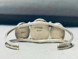 One Of The Best Vintage Native American Navajo Domed Denim Lapis Sterling Silver Bracelet-Nativo Arts