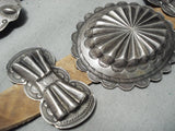Early Hand Forged Sterling Silver Vintage Native American Navajo Concho Belt Old-Nativo Arts