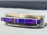 One Of The Most Unique Vintage Amethyst Sterling Silver Inlay Bracelet-Nativo Arts