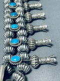 One Of The Best Native American Navajo Turquoise Sterling Silver Hogan Squash Blossom Necklace-Nativo Arts