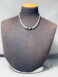 Rare Heavy Sterling Silver Heishi Vintage Native American Navajo Turquoise Necklace Old-Nativo Arts