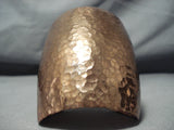 Fabulous Huge Navajo Native American Copper Hammered Cuff-Nativo Arts