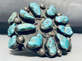 Museum 129 Gram Vintage Native American Navajo Turquoise Sterling Silver Bracelet Old-Nativo Arts
