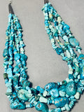 One Of The Most Unique Native American Turquoise Sterling Silver Necklace-Nativo Arts