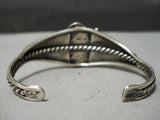 Opulent Vintage Native American Navajo Damale Turquoise Sterling Silver Bracelet Old-Nativo Arts