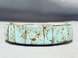 Best Native American Navajo Signed #8 Turquoise Inlay Sterling Silver Bracelet-Nativo Arts