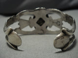 Striking Vintage Zuni Native American Green Turquoise Sterling Silver Bracelet-Nativo Arts