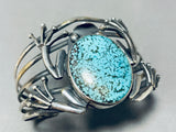 Frog Handmade Sterling Silver Domed Turquoise Southwestern Bracelet-Nativo Arts