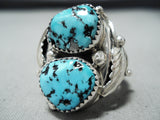Signed Navajo Native American Sleeping Beauty Turquoise Sterling Silver Ring-Nativo Arts
