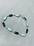 Amazing Native American Navajo Royston Turquoise Sterling Silver Link Bracelet-Nativo Arts