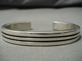 Important Vintage Navajo Stan Parker Sterling Silver Native American Bracelet-Nativo Arts