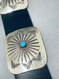 Hand Tooled Vintage Native American Navajo Sterling Silver Concho Belt-Nativo Arts