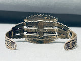Early 1900's Vintage Navajo Turquoise Sterling Silver Bracelet-Nativo Arts