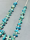 Native American Amazing Vintage Santo Domingo Royston Kingman Turquoise Heishi Necklace-Nativo Arts