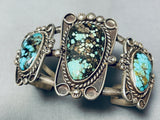 One Of The Best Museum Vintage Native American Navajo Turquoise Sterling Silver Bracelet-Nativo Arts