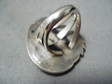 Special Vintage Native American Navajo Sleeping Beauty Turquoise Sterling Silver Ring Old-Nativo Arts