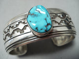 Authentic Vintage Native American Navajo Thomas Singer Turquoise Sterling Silver Bracelet-Nativo Arts