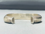 Orville Tsinnie Authentic Vintage Native American Navajo Thick Sterling Silver Bracelet-Nativo Arts