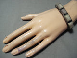 Fantastic Vintage Navajo Jasper Sterling Silver Bracelet Native American-Nativo Arts