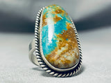 Fabulous Vintage Native American Zuni Royston Turquoise Sterling Silver Ring-Nativo Arts