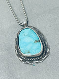 Enticing Vintage Native American Navajo Royston Turquoise Sterling Silver Necklace-Nativo Arts