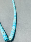 Native American One Of The Most Unique Vintage Navajo All Turquoise Heishi Jacla Necklace-Nativo Arts