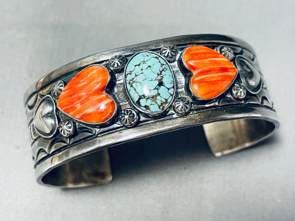 Dave Reeves Master Worker Vintage Native American Navajo Turquoise Sterling Silver Bracelet-Nativo Arts