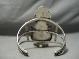 Towering Huge Vintage Native American Navajo Turquoise Sterling Silver Kachina Bracelet-Nativo Arts