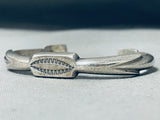 Thicker Detailed Vintage Native American Navajo Sterling Silver Bracelet-Nativo Arts