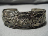 Marvelous Vintage Navajo Convex Sterling Silver Native American Bracelet-Nativo Arts