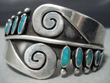 Important Ramone Platero Vintage Native American Navajo Turquoise Sterling Silver Bracelet-Nativo Arts