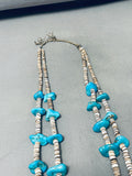 Native American 175 Grams Vintage Authentic Santo Domingo Turquoise Heishi Necklace Old-Nativo Arts