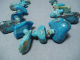 Exceptional Vintage Native American Navajo Royston & Kingman Turquoise Necklace Old-Nativo Arts
