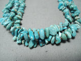 Fabulous Vintage Native American Navajo Turquoise Nuggets 3 Strand Necklace-Nativo Arts